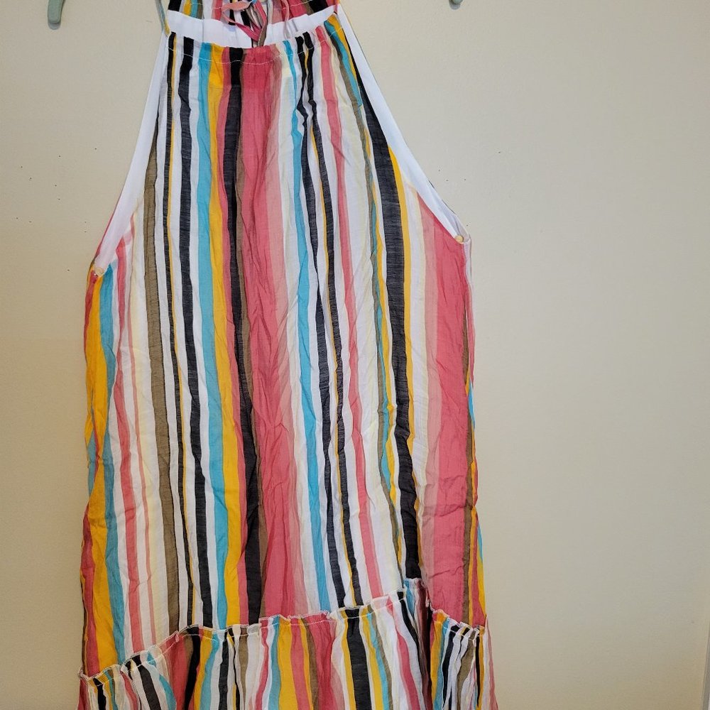 LISTICLE STRIPED MINI DRESS